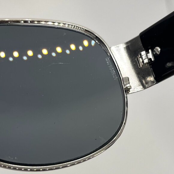 Chanel Aviator Sunglasses silver with grey lenses and serial number - Picture 5 of 8